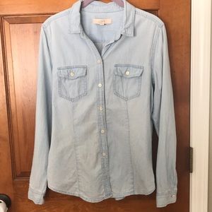 LOFT denim button down
